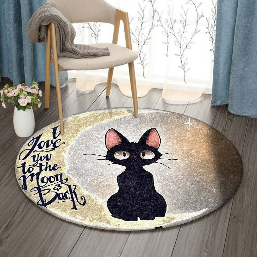 I Love You To The Moon And Back Round Rug Carpet Bedroom Livingroom Home Decor