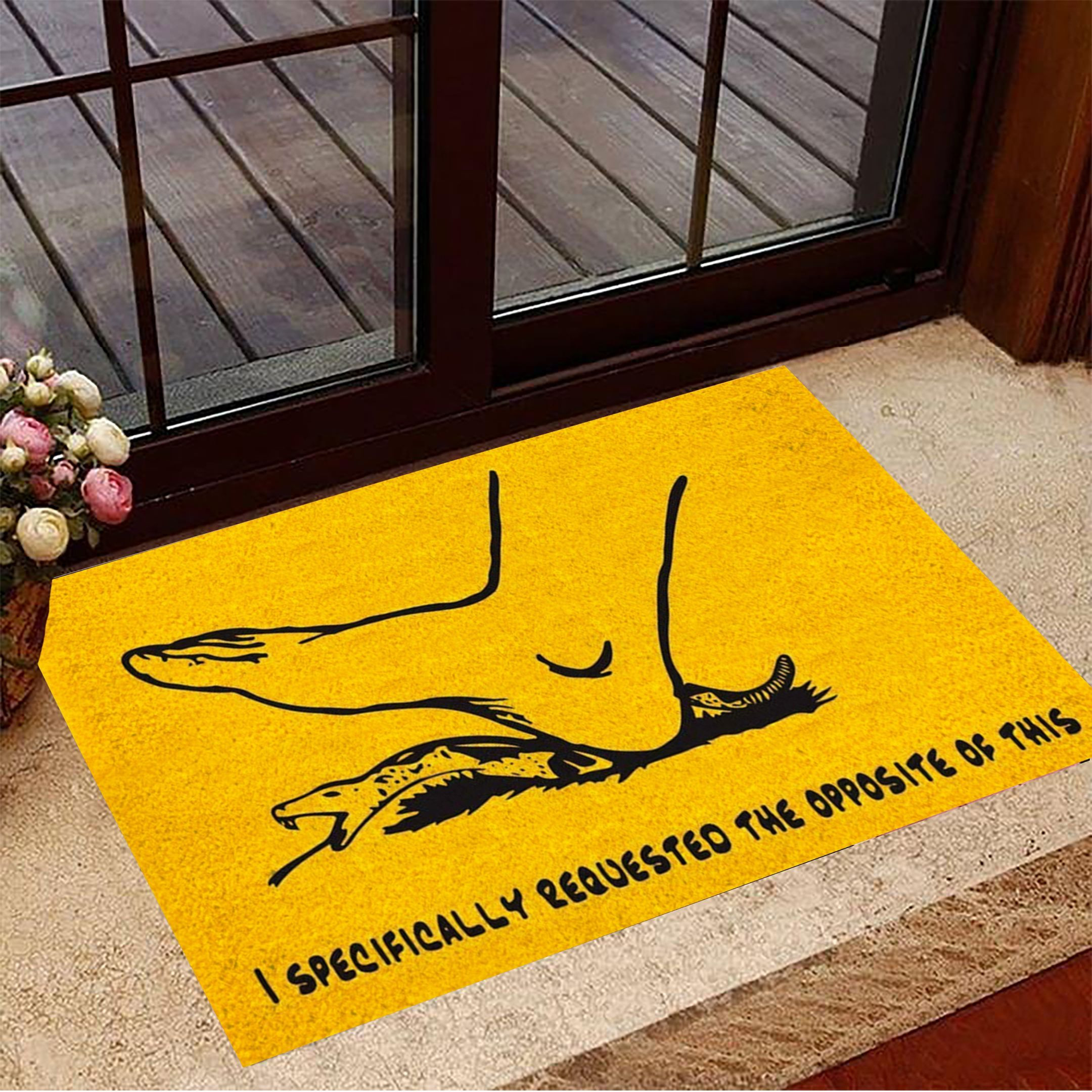 I Specifically Requested The Opposite Of This Rubber Doormat Foot Stepped On Snake Door Mat Home Decor