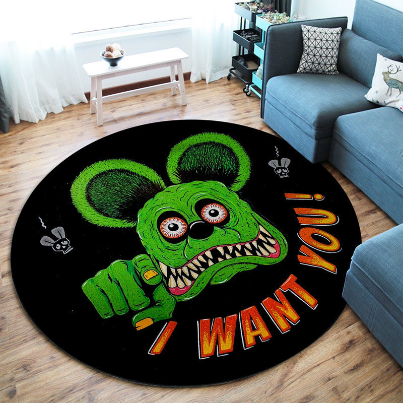 I Want You Garage Round Rug Carpet Bedroom Livingroom Home Decor