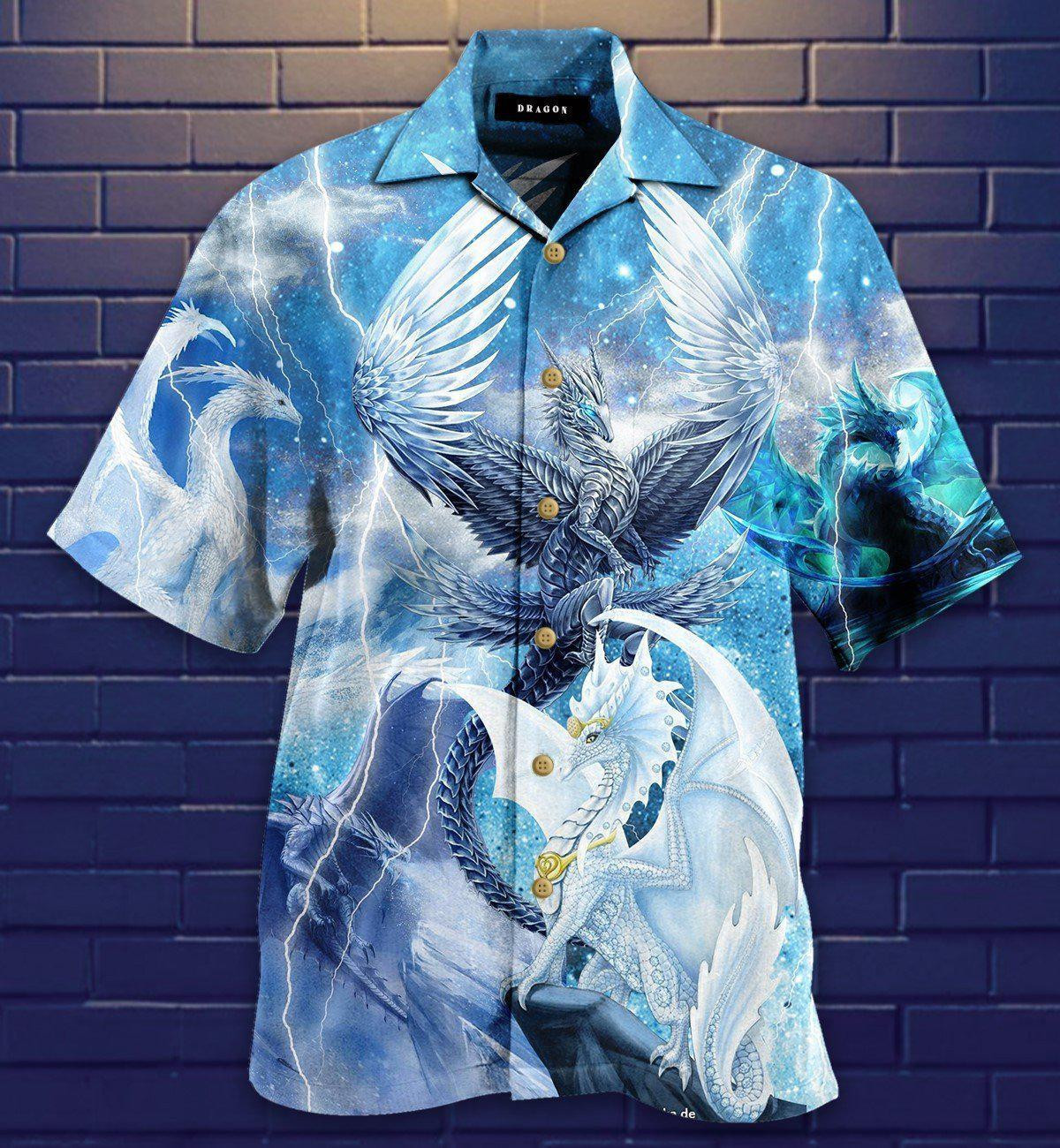 Icy Dragons Hawaiian Shirt