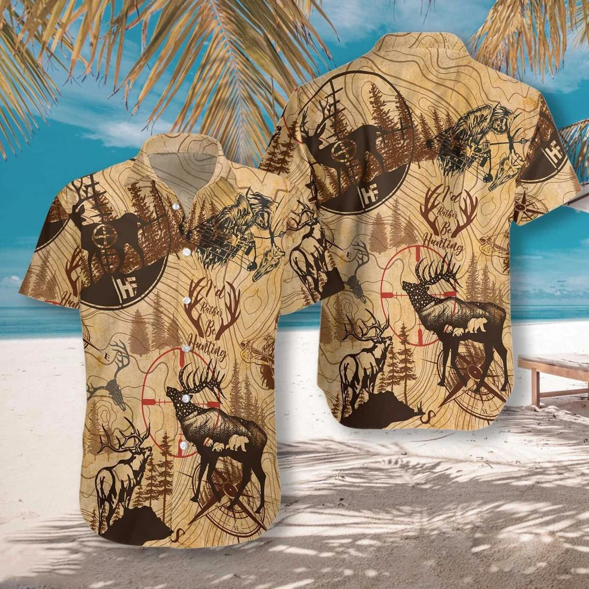 I'd Rather Be Hunting Hawaiian Shirt