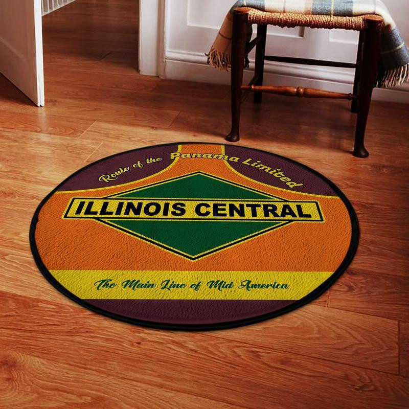 Illinois Living Room Round Rug Carpet Bedroom Livingroom Home Decor