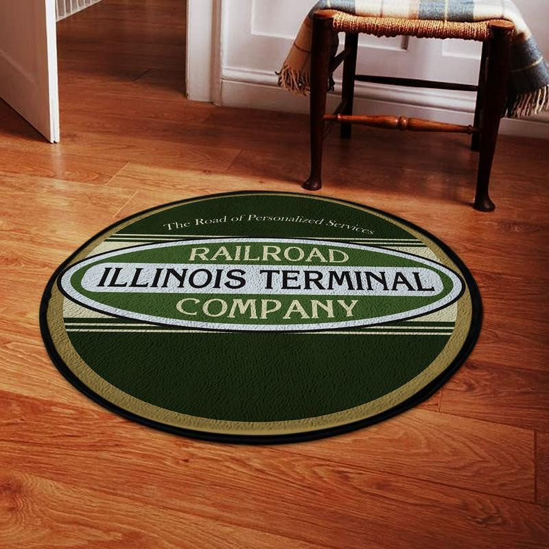 Illinois Round Rug Carpet Bedroom Livingroom Home Decor