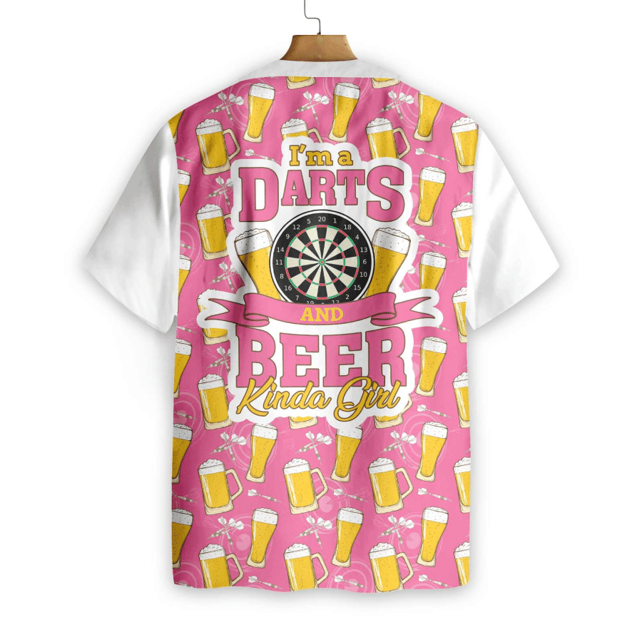 I'm A Darts And Beer Kinda Girl Hawaiian Shirt
