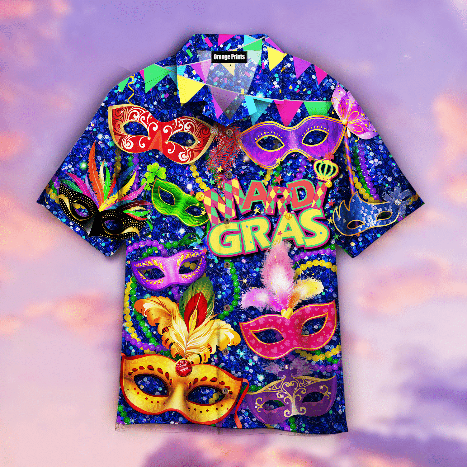 I'm Just Here For The Beads Mardi Gras Hawaiian Shirt