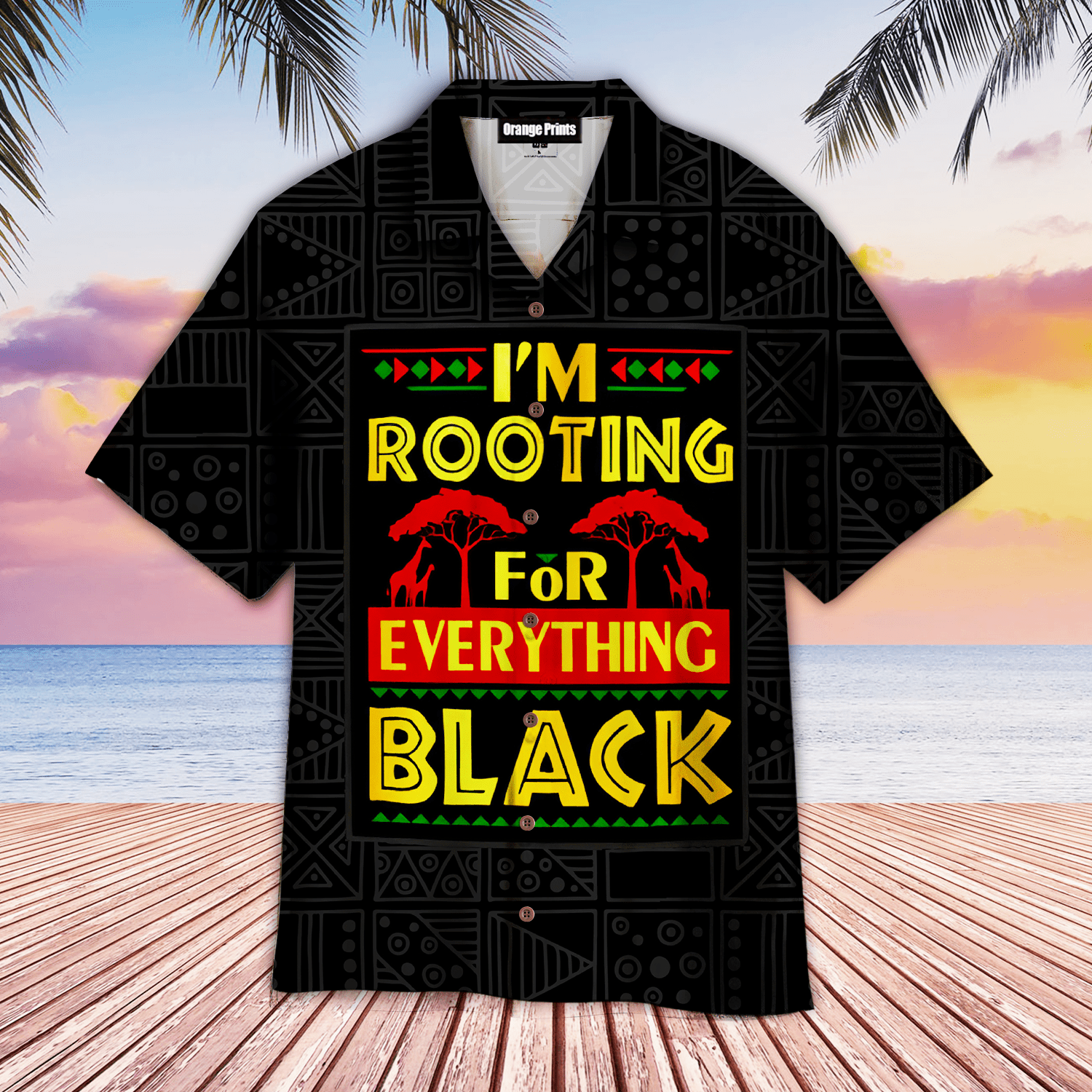 I'm Rooting For Everything Black Hawaiian Shirt