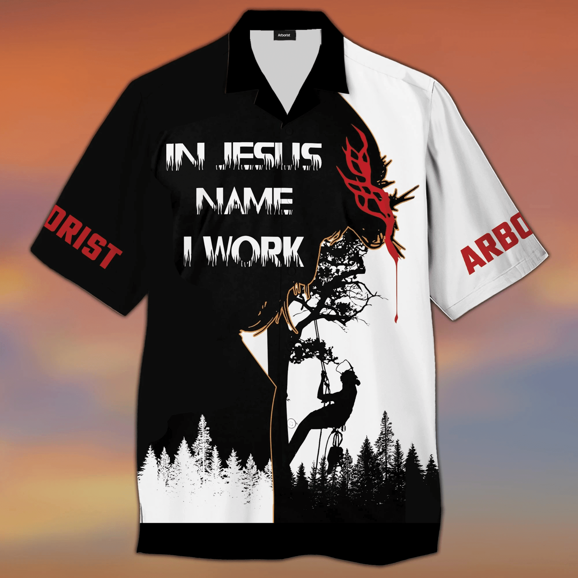 In Jesus Name I Work Hawaiian Shirt
