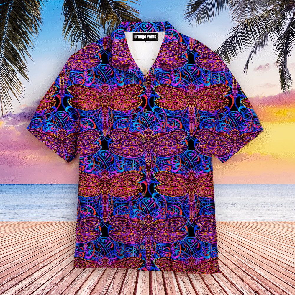Indian Mandala Dragonfly Hawaiian Shirt