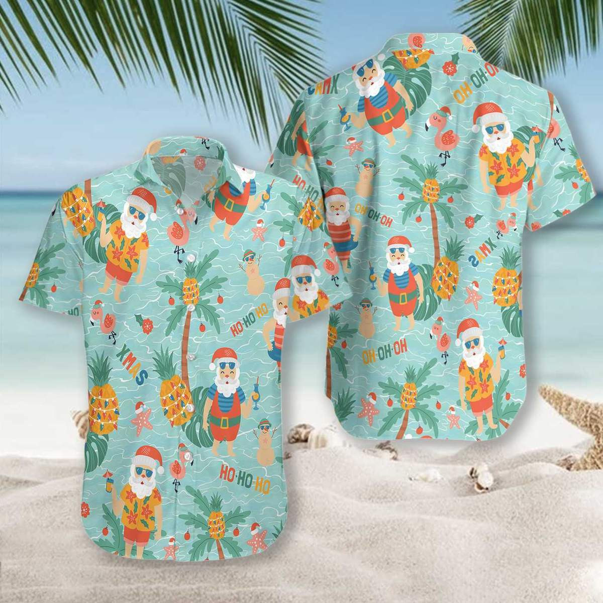 ineapple With Santa Claus Hawaiian Shirt