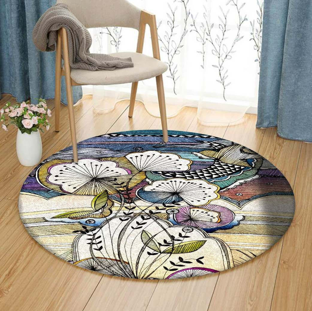 Inspired Round Rug Carpet Bedroom Livingroom Home Decor