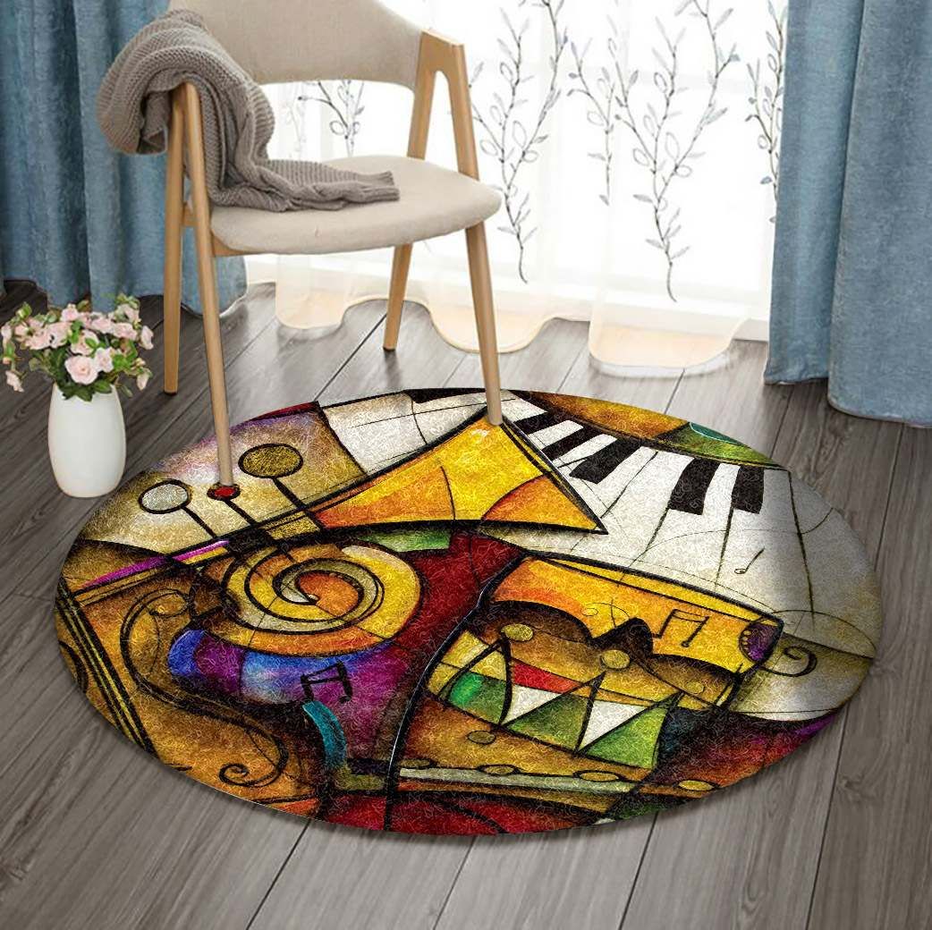 Instrument Round Rug Carpet Bedroom Livingroom Home Decor