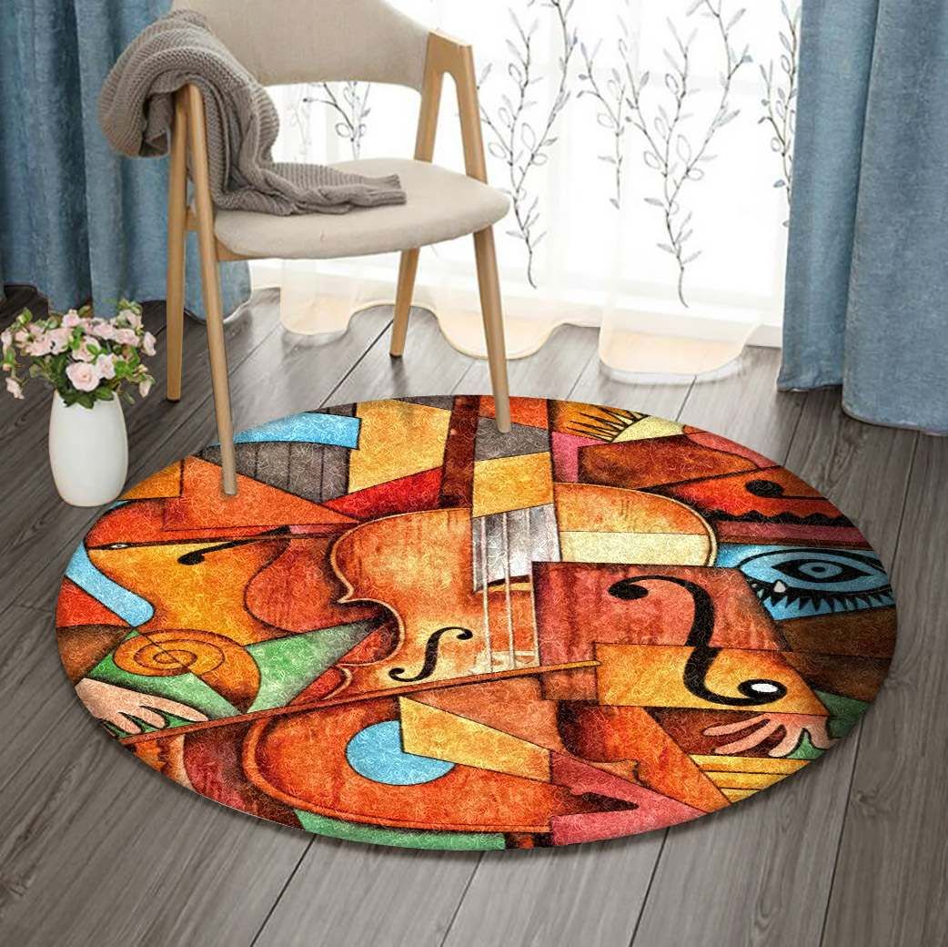 Instrument Round Rug Carpet Bedroom Livingroom Home Decor