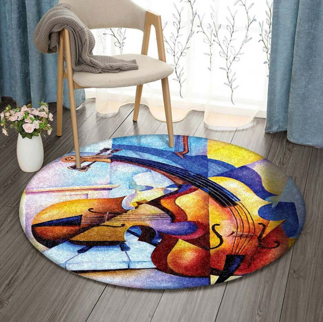 Instrument Round Rug Carpet Bedroom Livingroom Home Decor