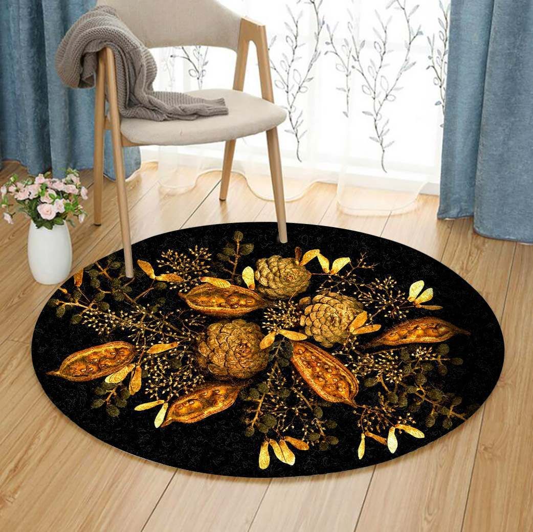 January Jewels Round Rug Carpet Bedroom Livingroom Home Decor