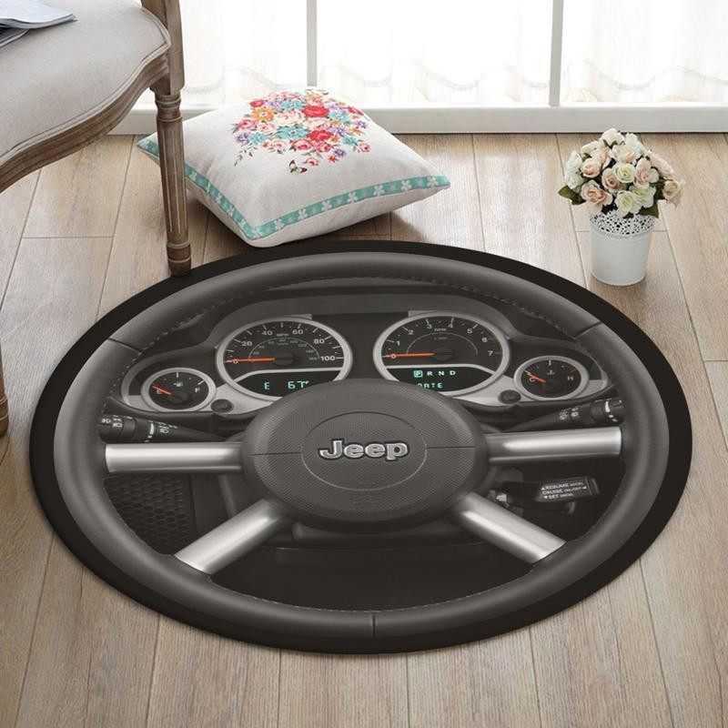Jeep Living Room Round Rug Carpet Bedroom Livingroom Home Decor