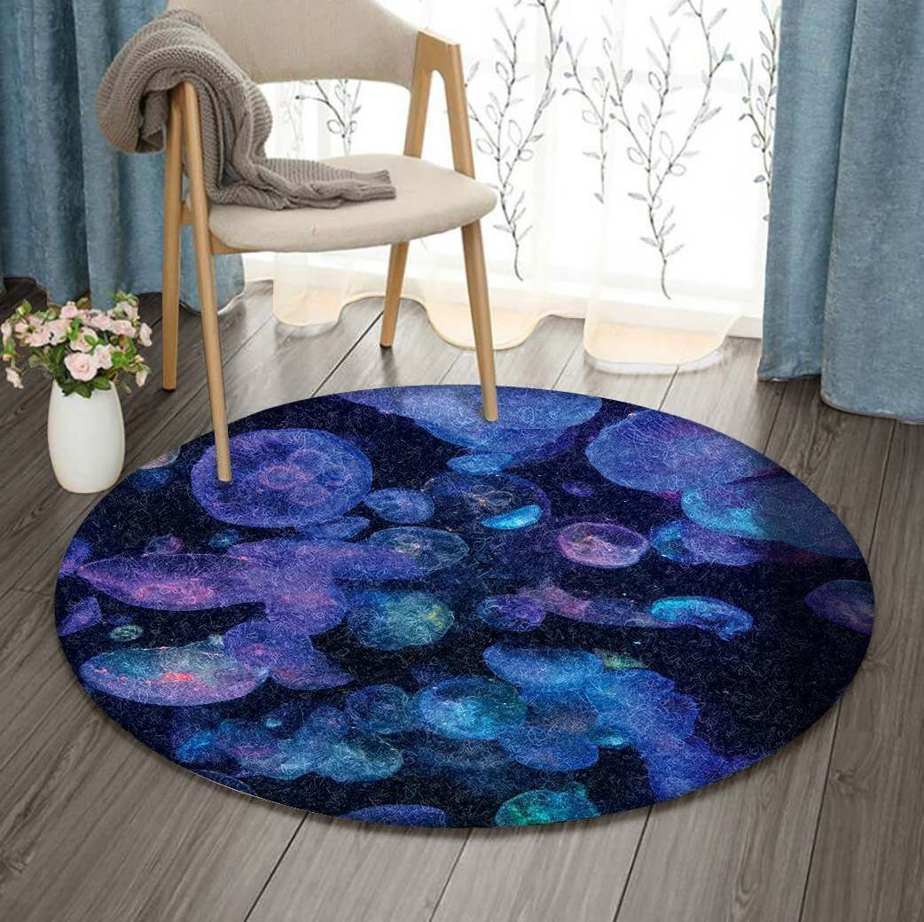 Jellyfish Round Rug Carpet Bedroom Livingroom Home Decor