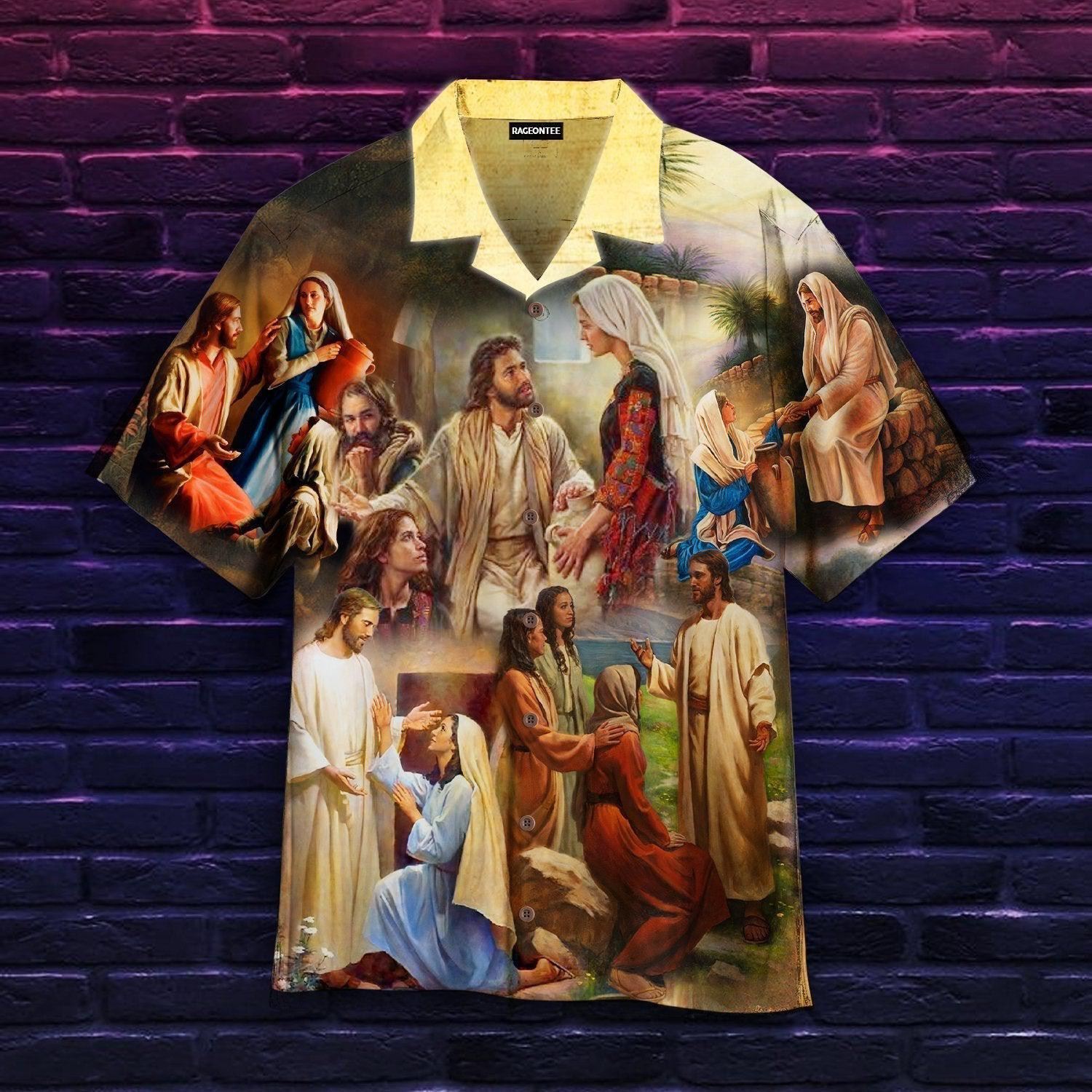 Jesus Speaks To The Woman Hawaiian Shirt