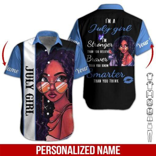 July Girl Personalized Hawaiian Shirt