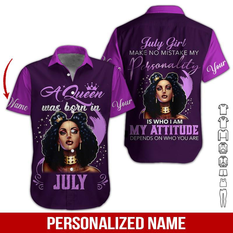 July Girl Personalized Hawaiian Shirt