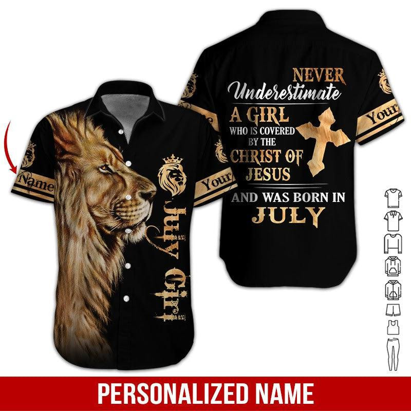 July Girl Personalized Hawaiian Shirt