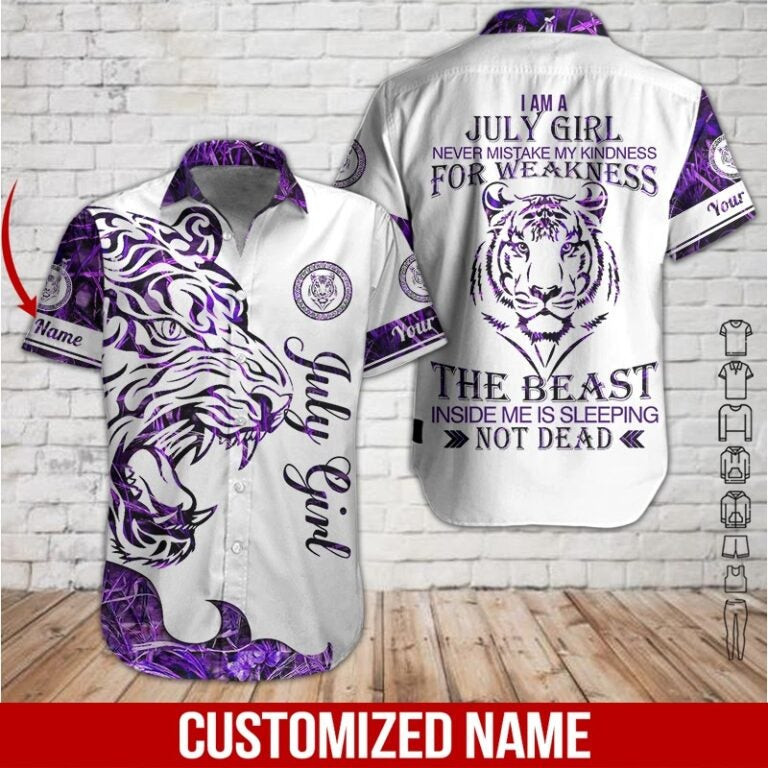 July Girl Personalized Hawaiian Shirt