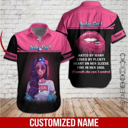 July Girl Personalized Hawaiian Shirt