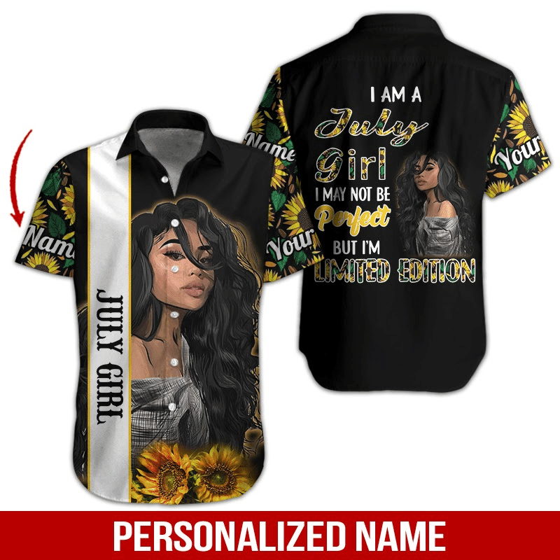July Girl Personalized Hawaiian Shirt