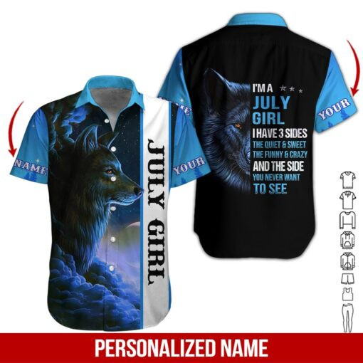 July Girl Personalized Hawaiian Shirt