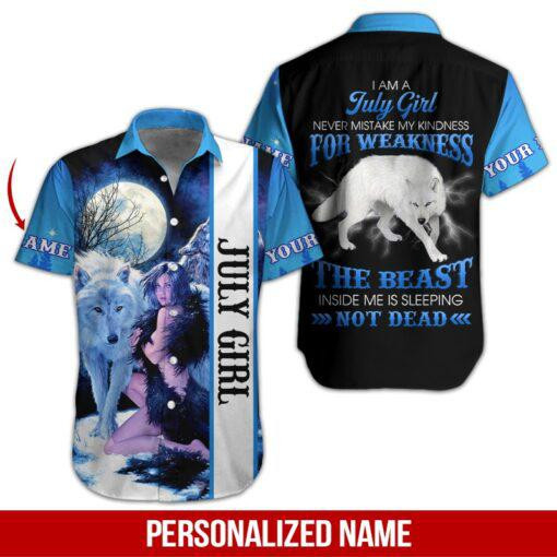 July Girl Personalized Hawaiian Shirt