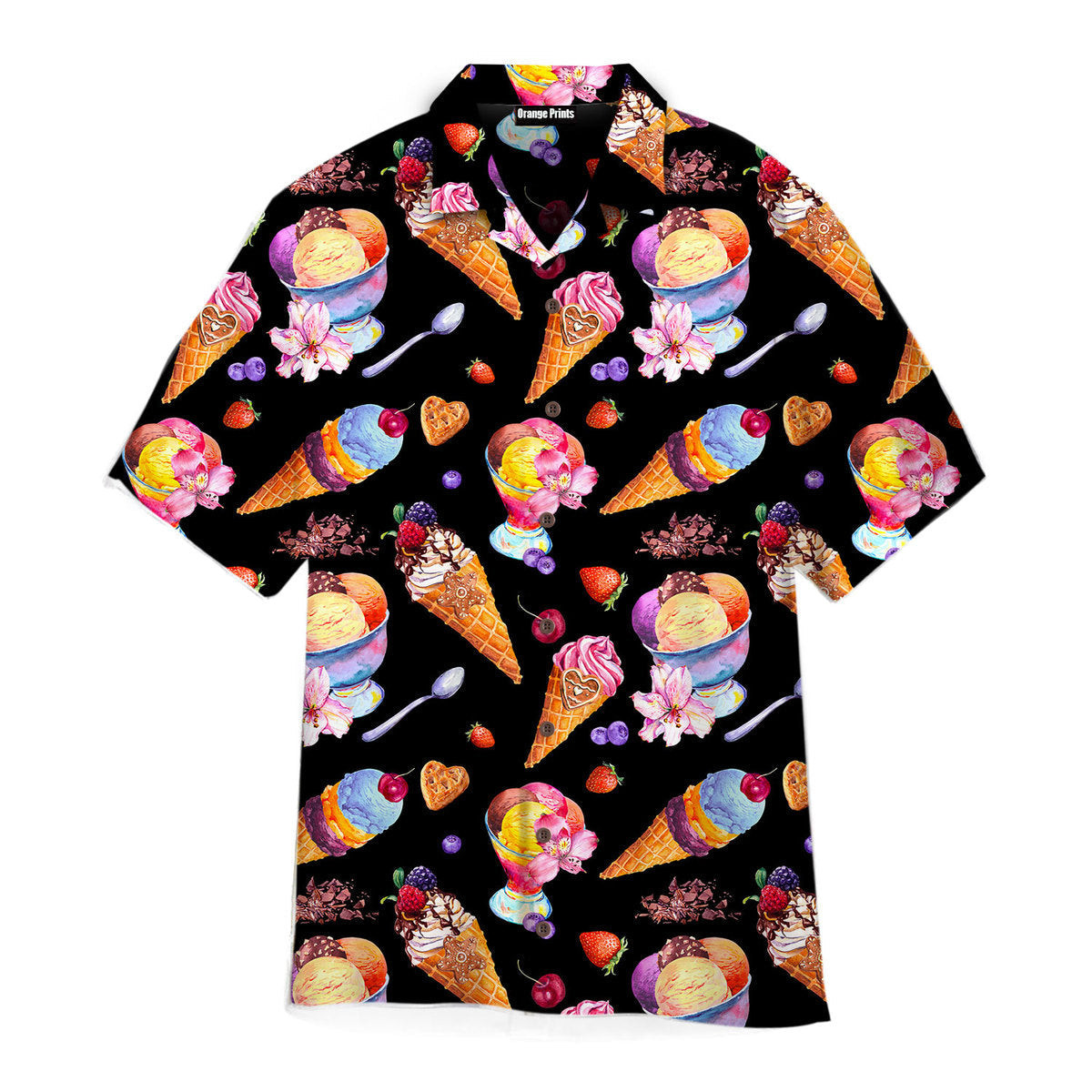 July Is National Ice Cream Month Pattern Hawaiian Shirt