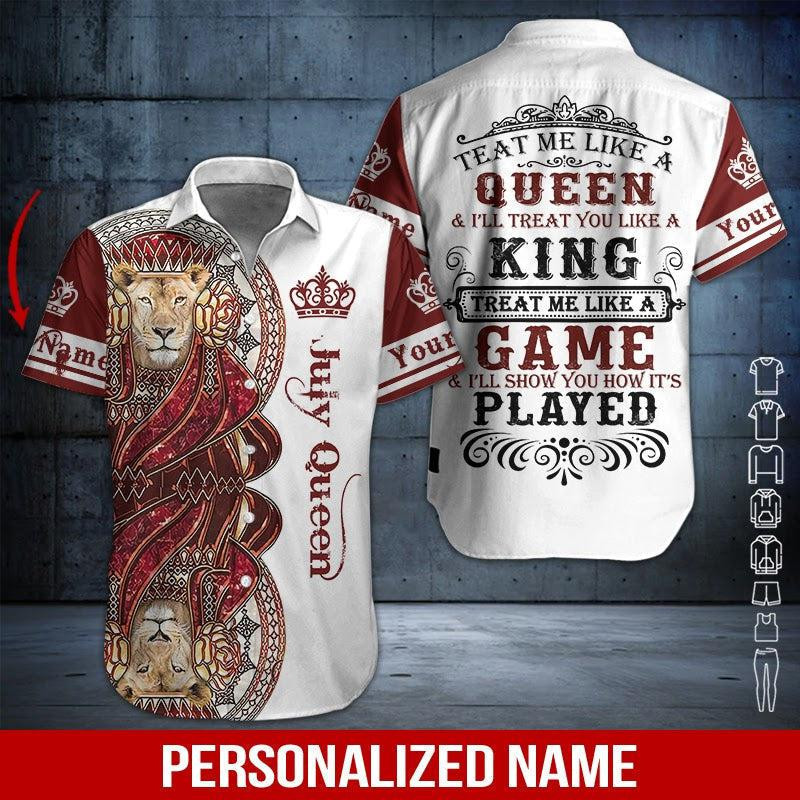 July Queen Personalized Hawaiian Shirt