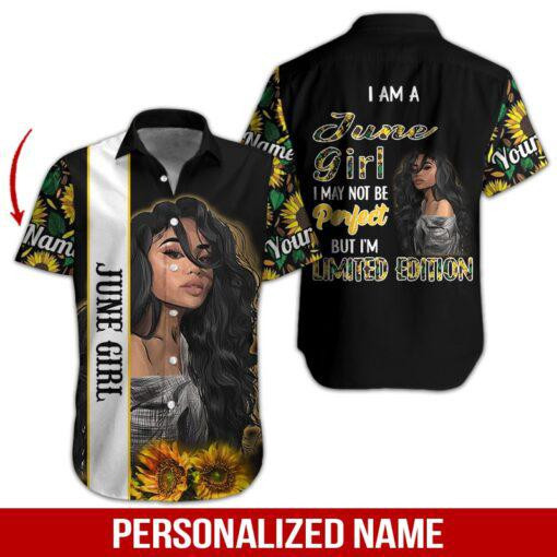 June Girl Personalized Hawaiian Shirt