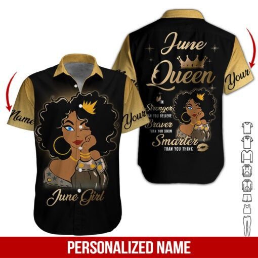 June Girl Personalized Hawaiian Shirt