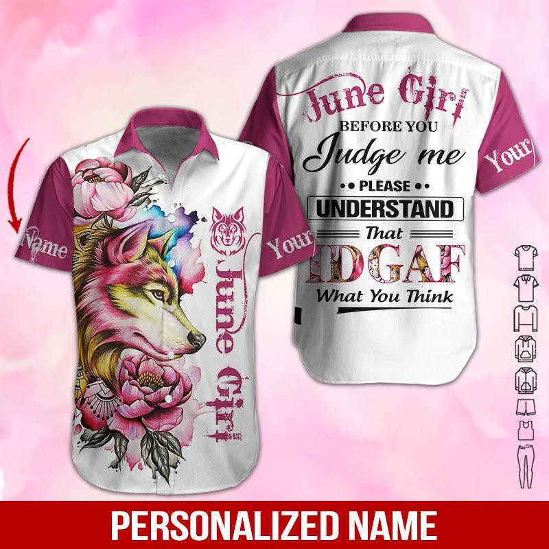 June Girl Personalized Hawaiian Shirt