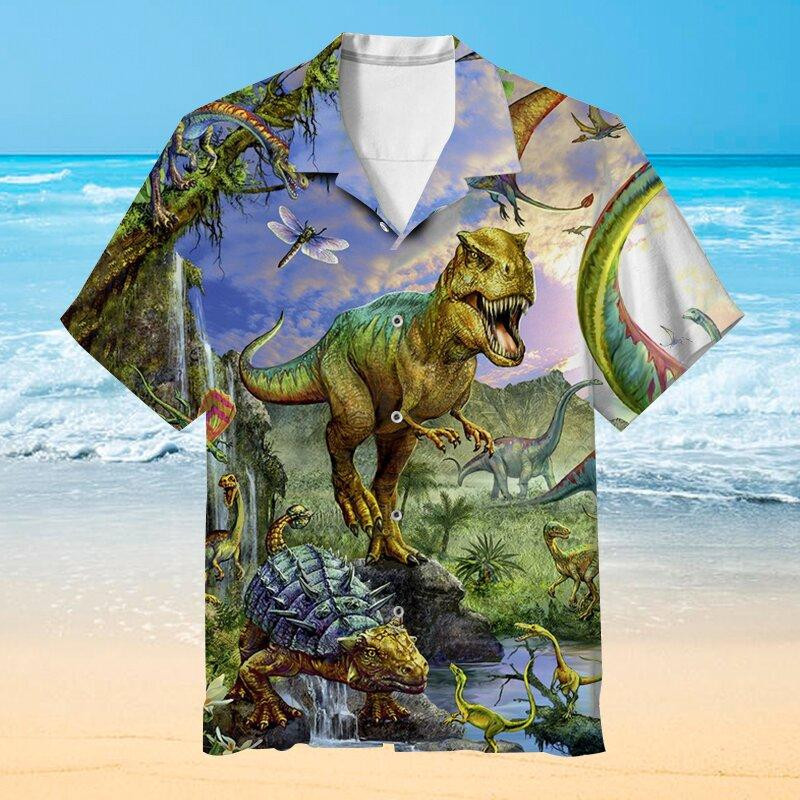 Jurassic Dinosaur Hawaiian Shirt