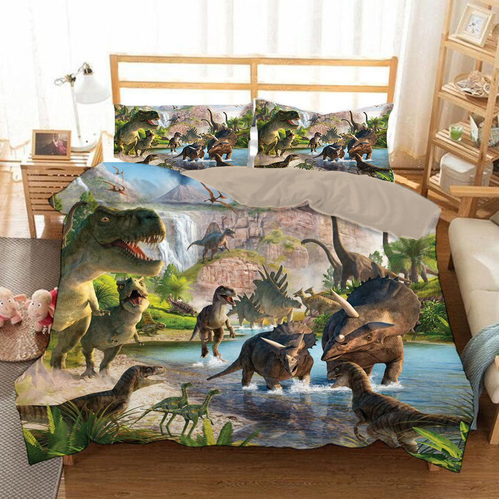 Jurassic World #4 Duvet Cover Quilt Cover Pillowcase Bedding Set Bed Linen Home Bedroom Decor