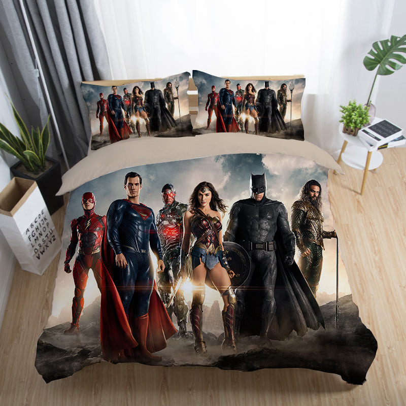 Justice League #1 Duvet Cover Quilt Cover Pillowcase Bedding Set Bed Linen Home Decor