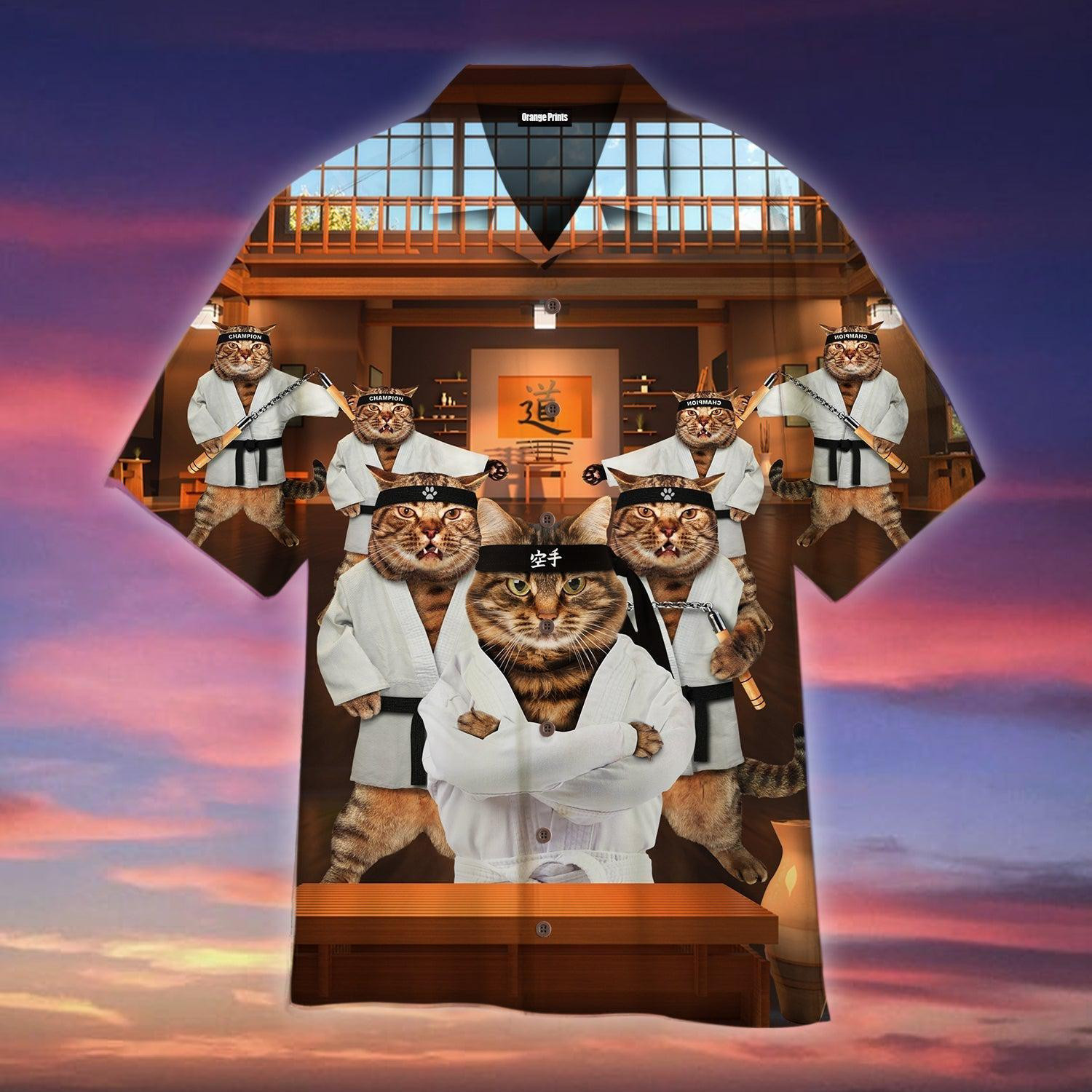 Karate Cats Hawaiian Shirt
