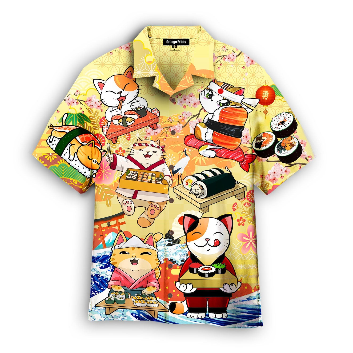 Keep Calm And Eat Sushi Cat Hawaiian Shirt