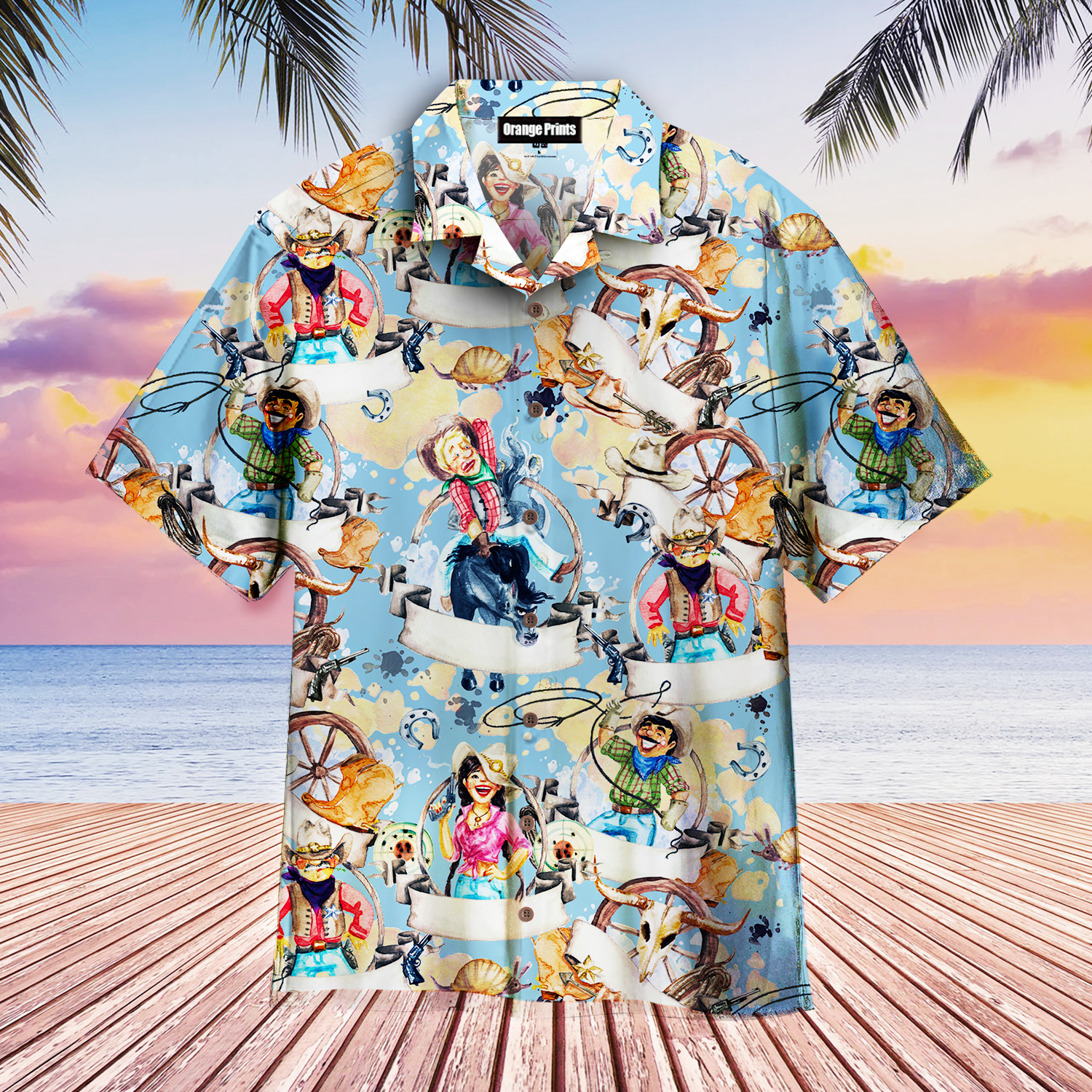 Kentucky Derby Cowboys Cowgirls Hawaiian Shirt