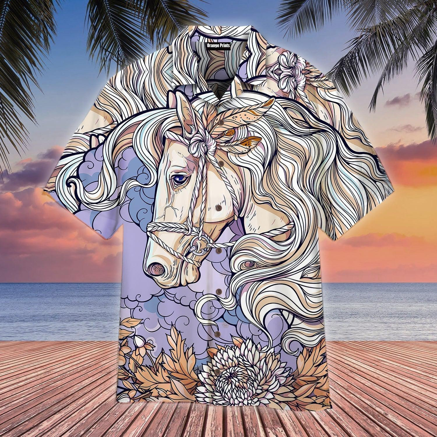 Kentucky Derby Horse Art Hawaiian Shirt