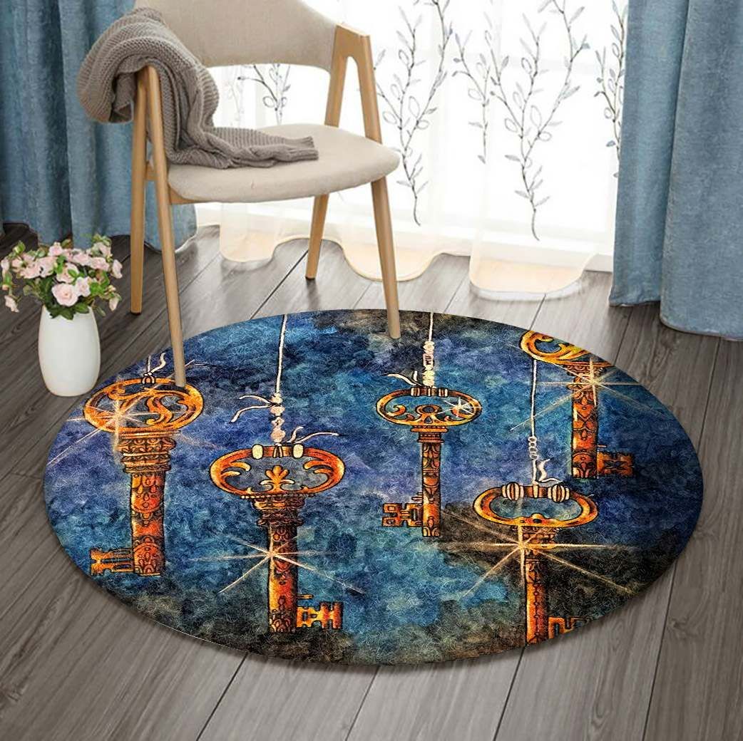 Key Round Rug Carpet Bedroom Livingroom Home Decor