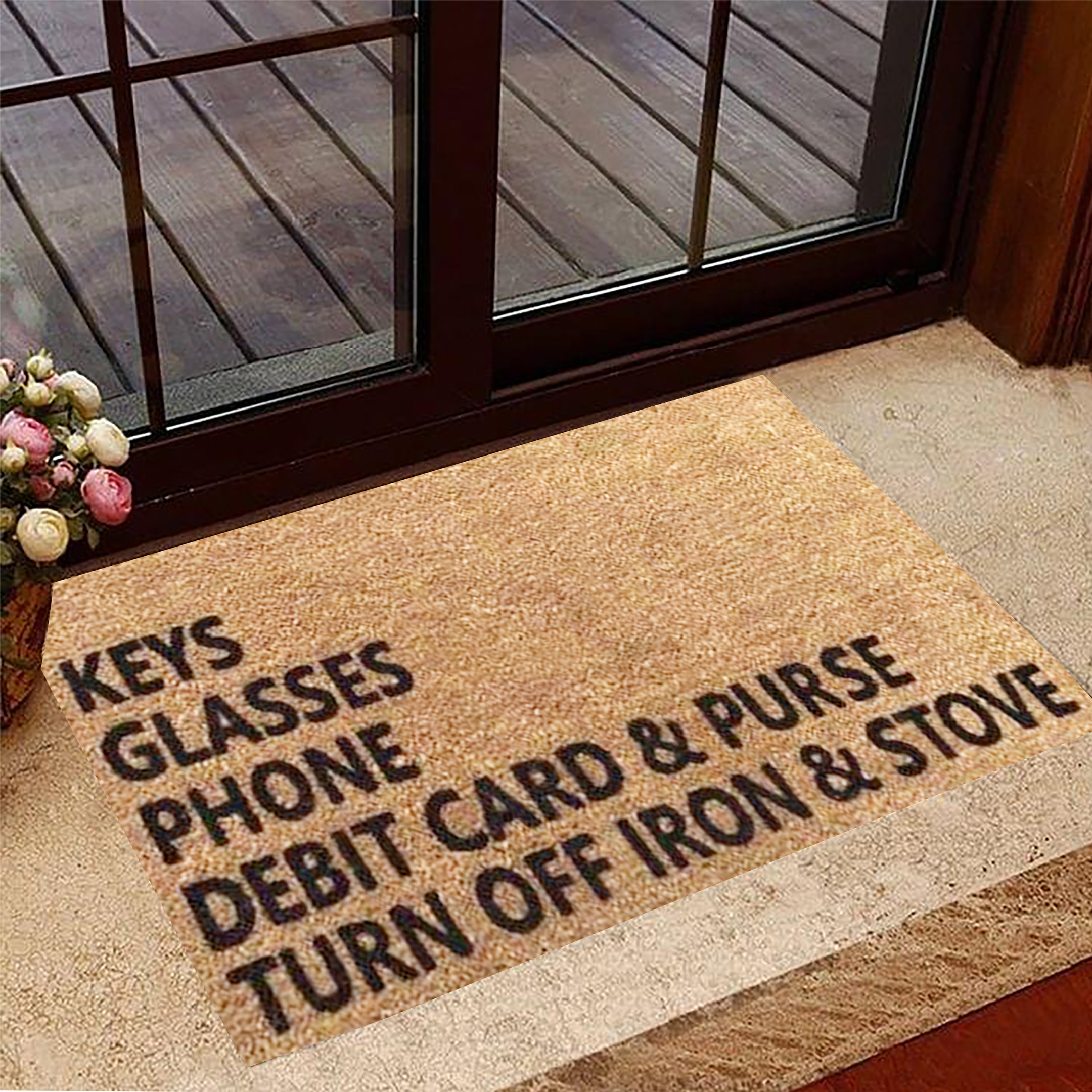 Keys Glasses Phone Rubber Doormat Keys Glasses Phone Debit Card Rubber Doormat Funny