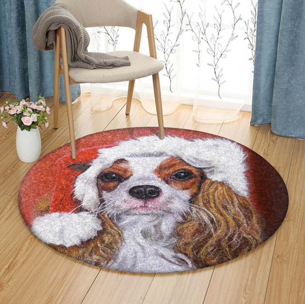 King Charles Spaniel Round Rug Carpet Bedroom Livingroom Home Decor