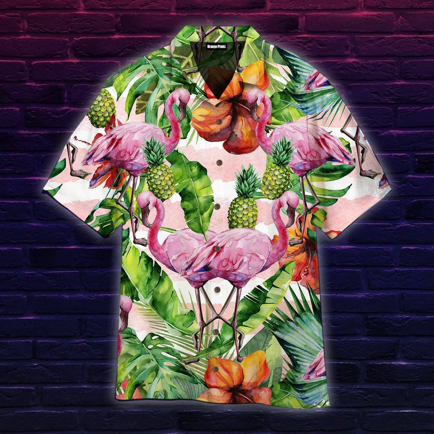 King Kameha Tropical Flamingo Hawaiian Shirt