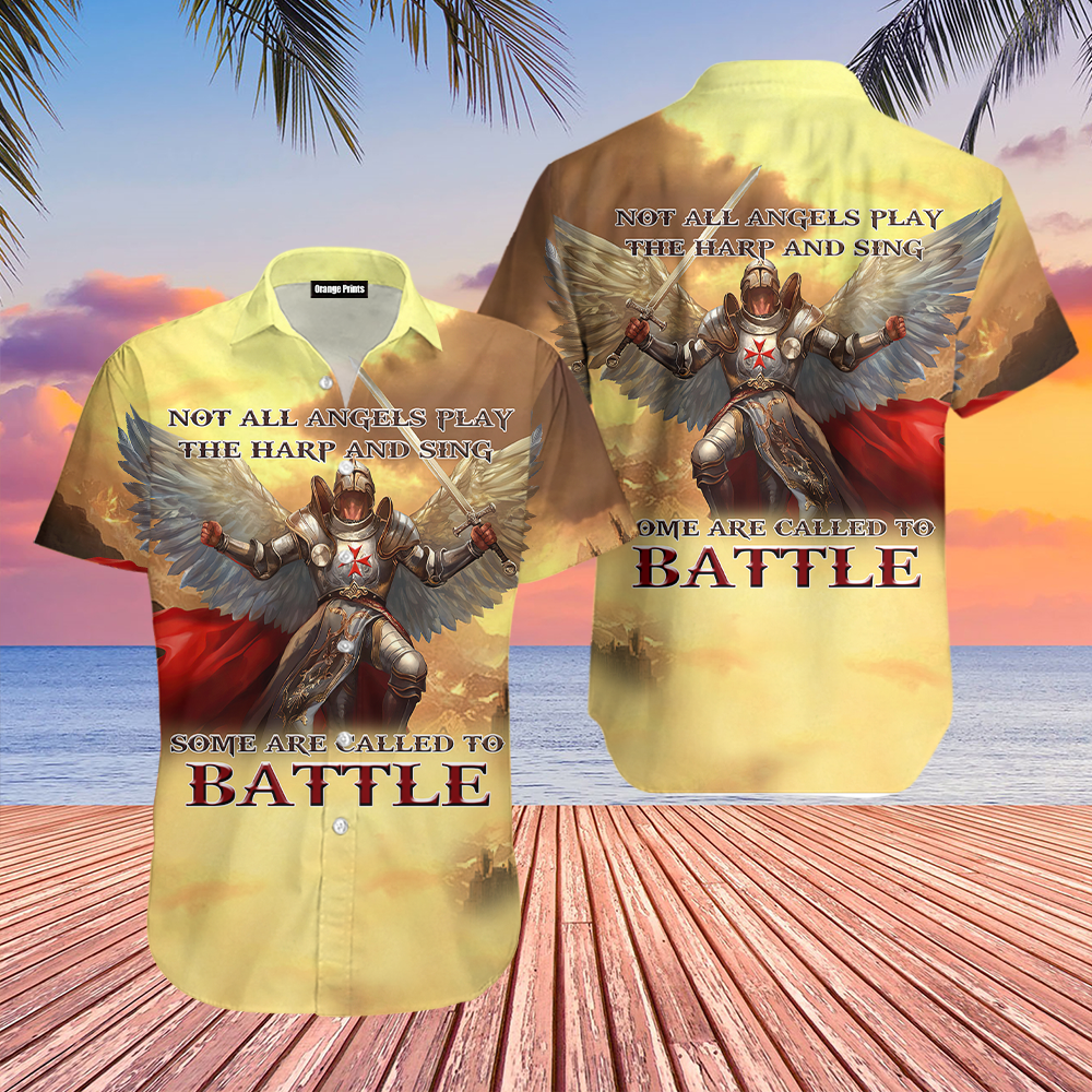 Knight Not All Angels Play The Harp And Sing Hawaiian Shirt