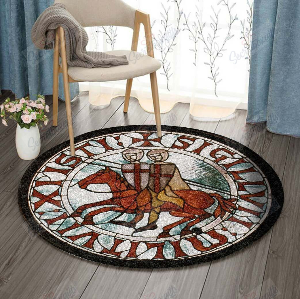 Knights Templar Round Rug Carpet Bedroom Livingroom Home Decor