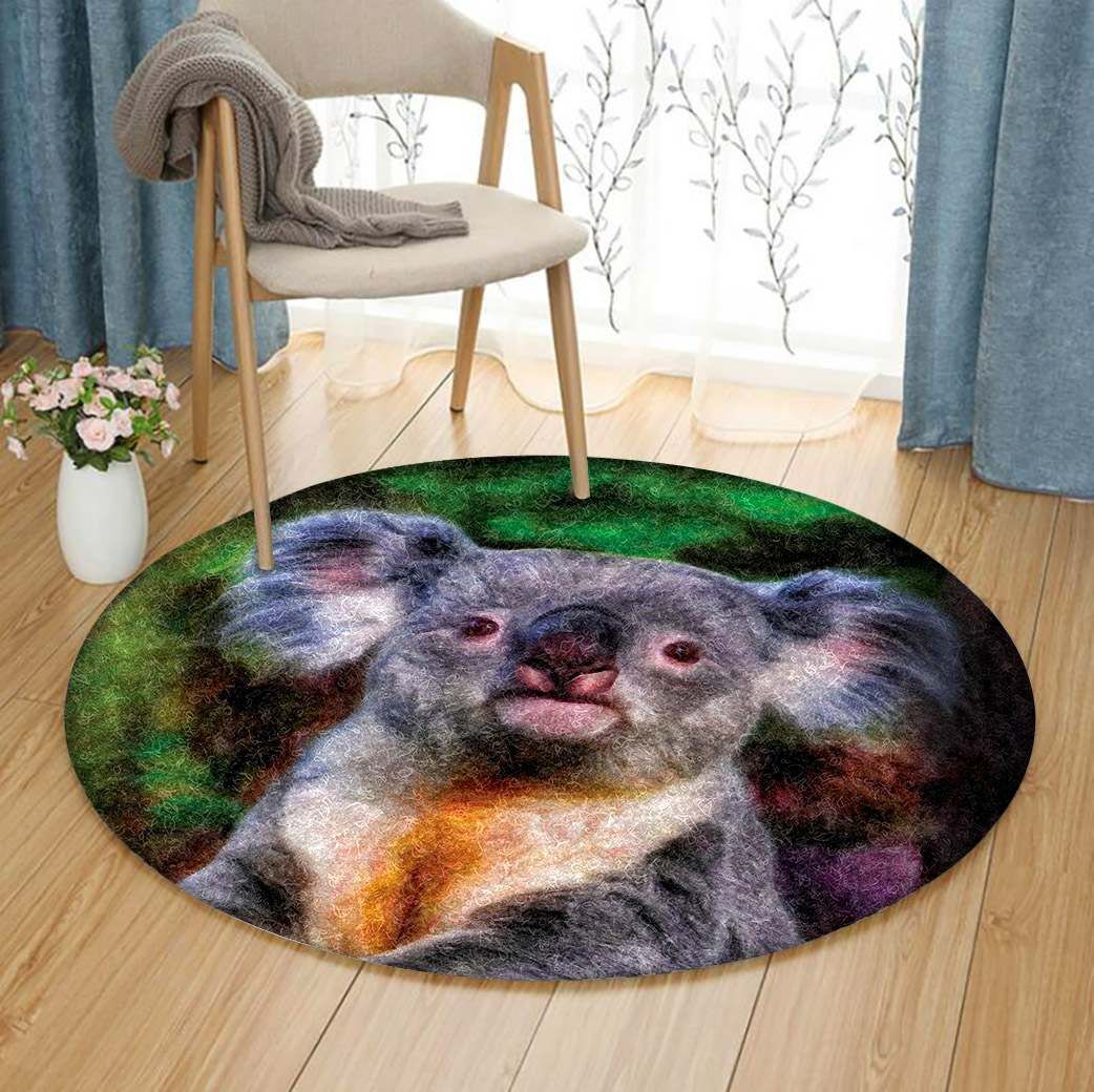 Koala Round Rug Carpet Bedroom Livingroom Home Decor