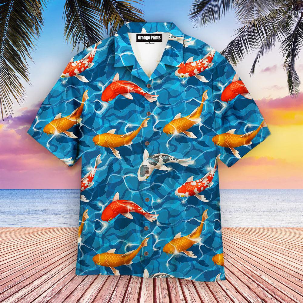 Koi Fish Wave Water Hawaiian Shirt