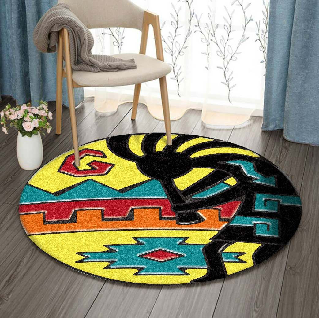 Kokopelli Round Rug Carpet Bedroom Livingroom Home Decor
